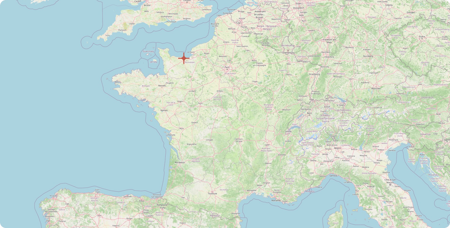 Carte : Les Briques à Lion-sur-Mer, au nord de Caen